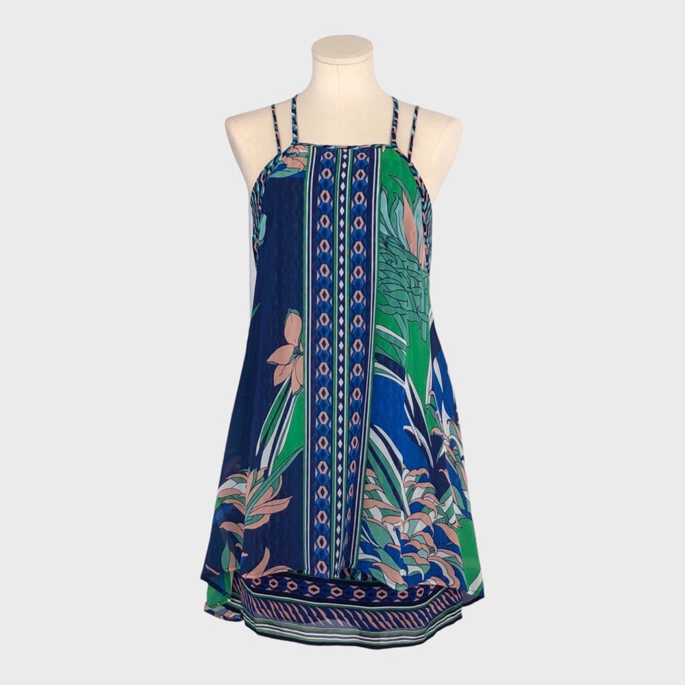 Maeve for Anthropologie‎ Silk Floral Layered A Line Dress